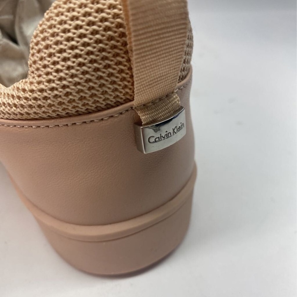 Calvin Klein Womens Irah Comfort Sneaker Dusty Pink Hook & Loop Sheer Satin 9 M - Picture 5 of 12